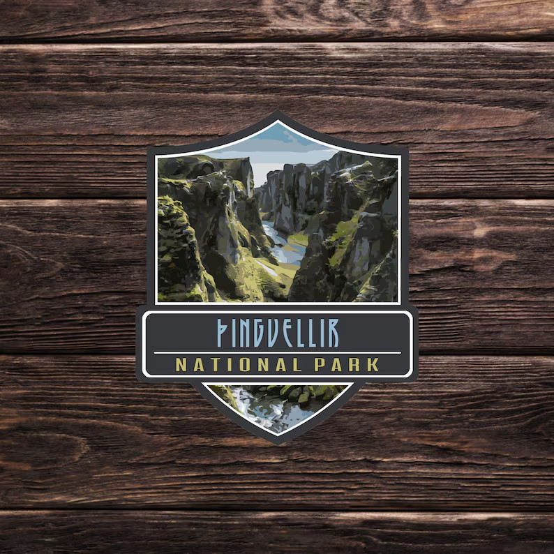 Thingvellir National Park Sticker – Iceland Adventure Travel Collection