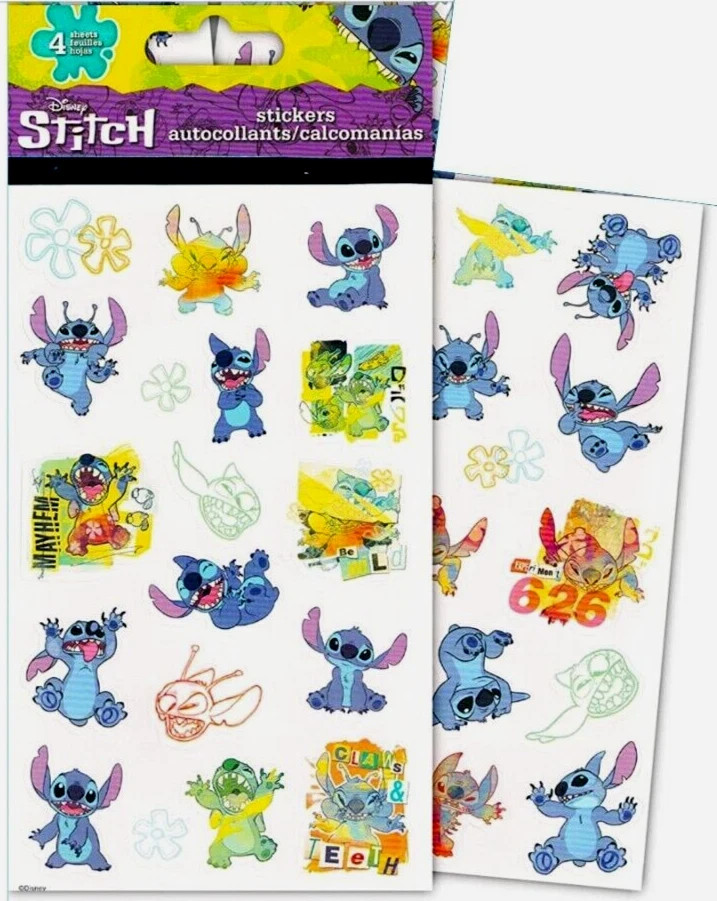 Disney Stitch Stickers by SANDYLION | 4 Full Sheets, Experiment 626, MAYHEM, Lot