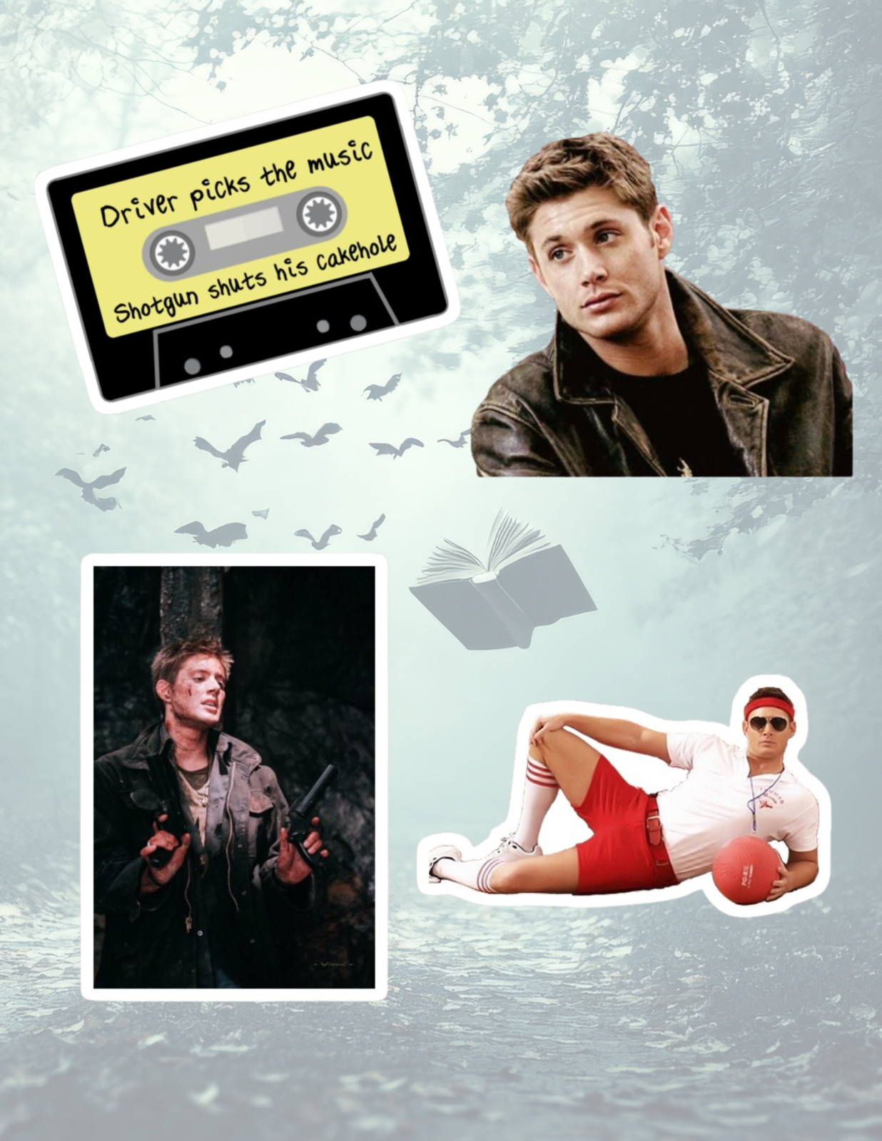 Supernatural Dean Winchester 4pc Sticker Pack