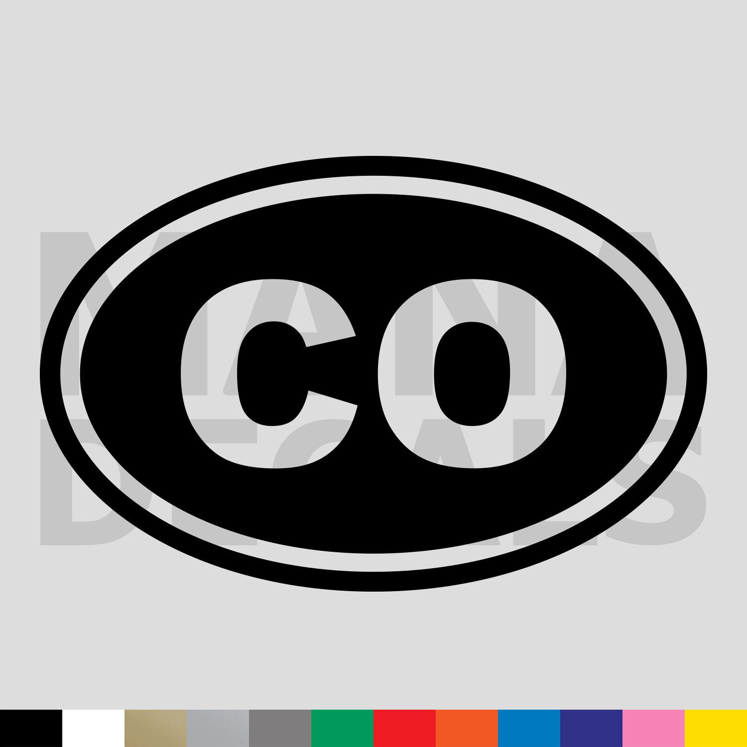 Colorado CO State Oval Vinyl Die Cut Decal Sticker