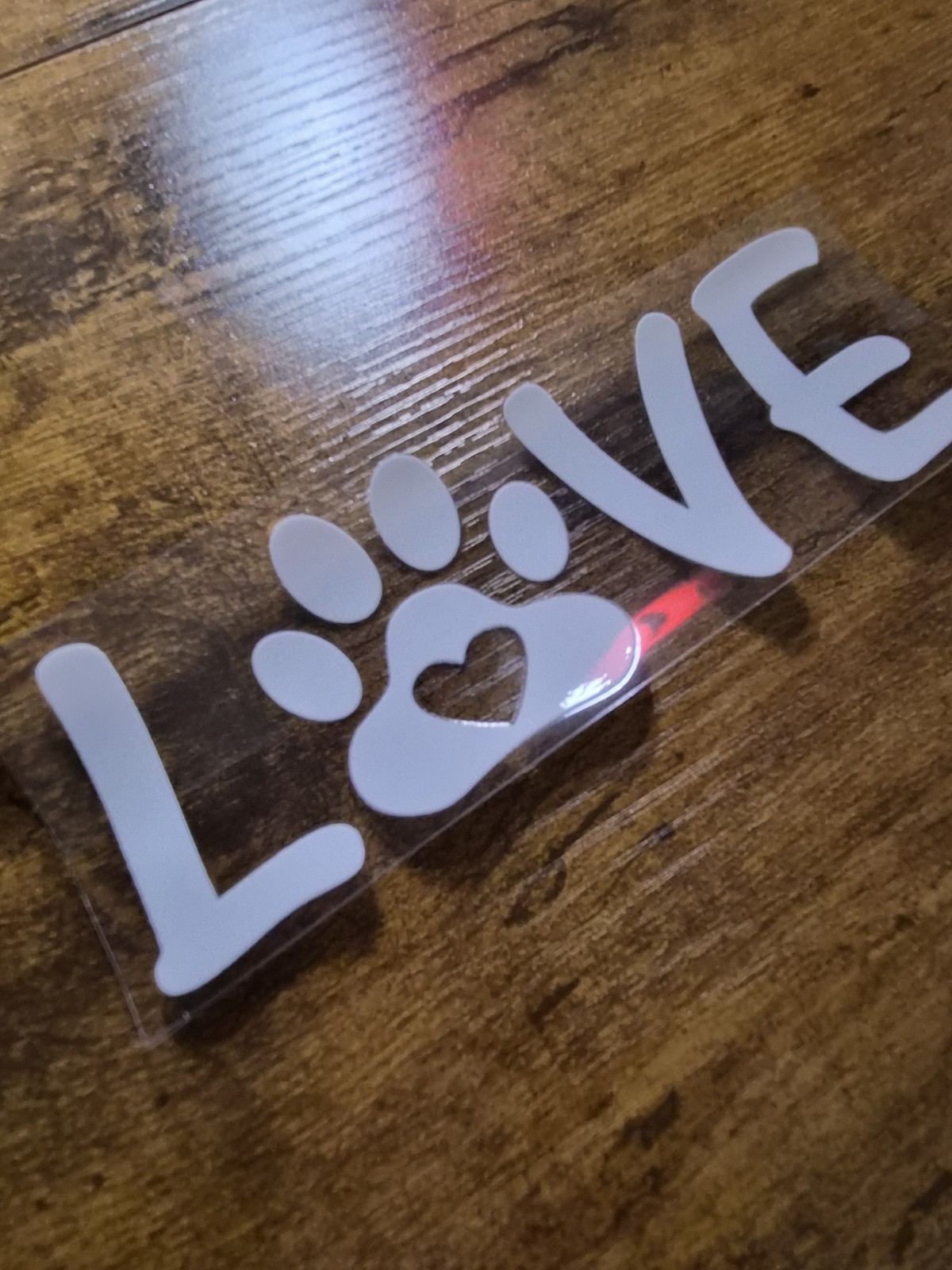 LOVE PAW 5 IN. WIDE High Quality UV DTF Decal Sticker waterproof USA NOT VINYL