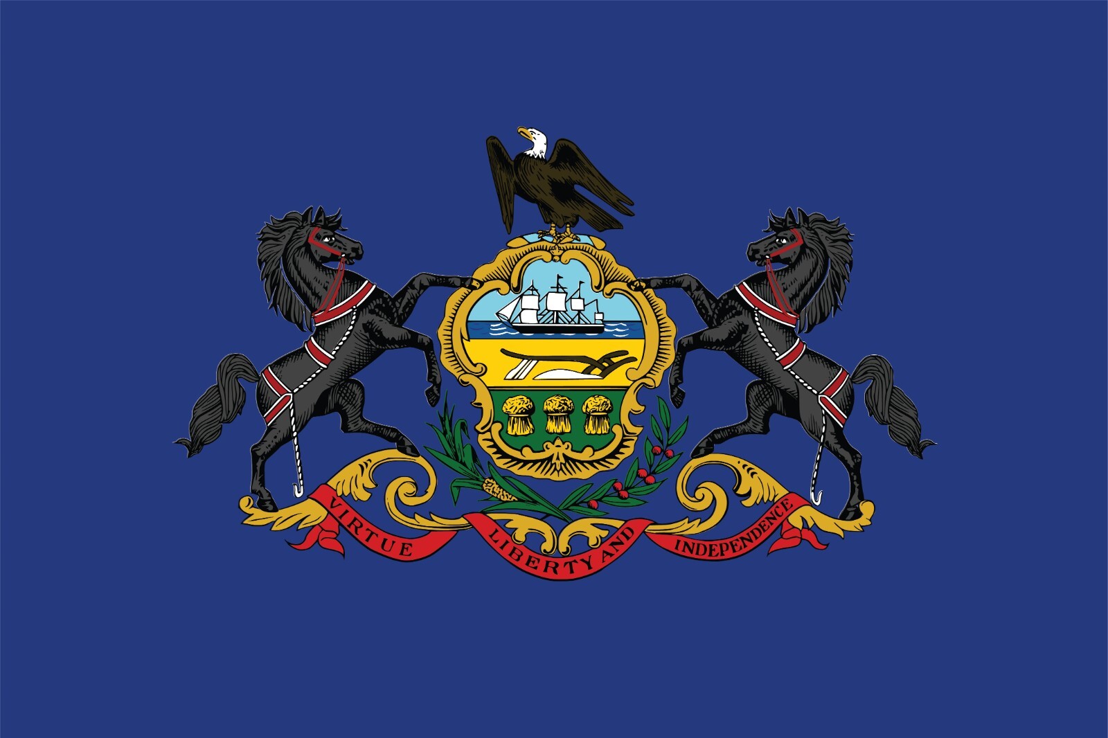 Pennsylvania State Flag Vinyl Decal Sticker Car Truck Bumper Laptop Mug Tumbler