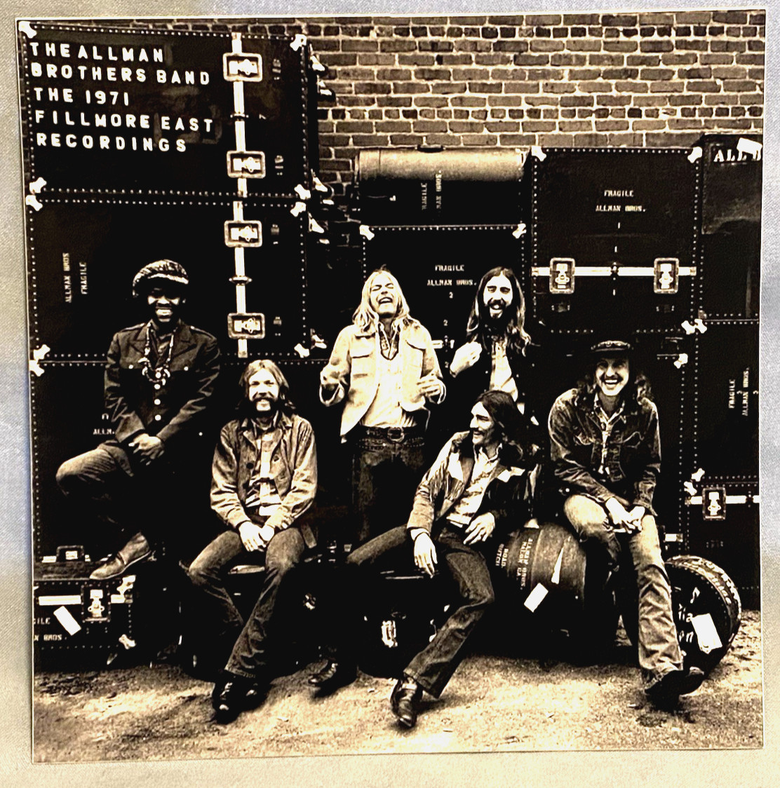 THE ALLMAN BROTHERS BAND *NEW* Glossy Rectangle Sticker Measures 5.23" x 5.25"