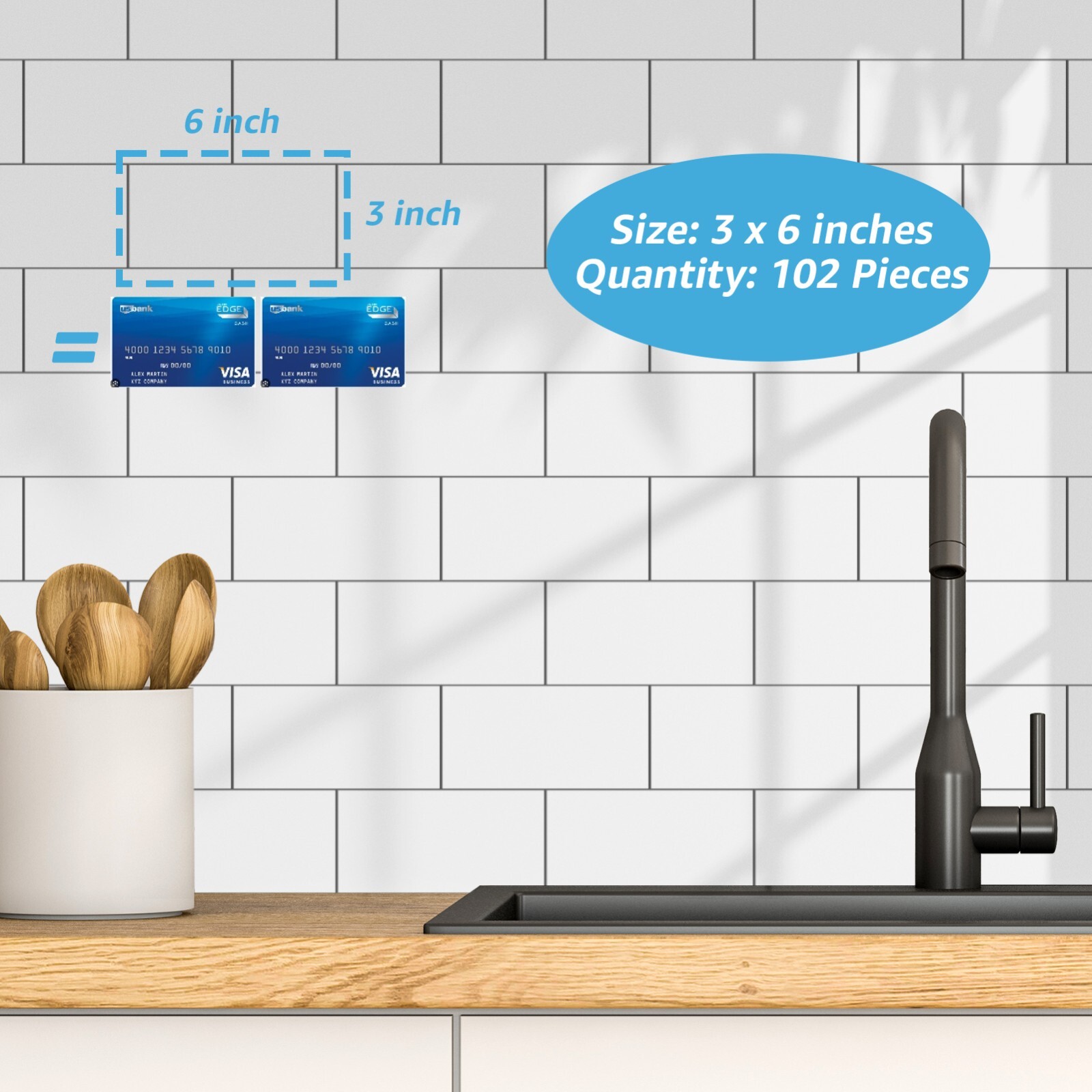 Art3d Peel and Stick Tile Backsplash for Kitchen Bathroom