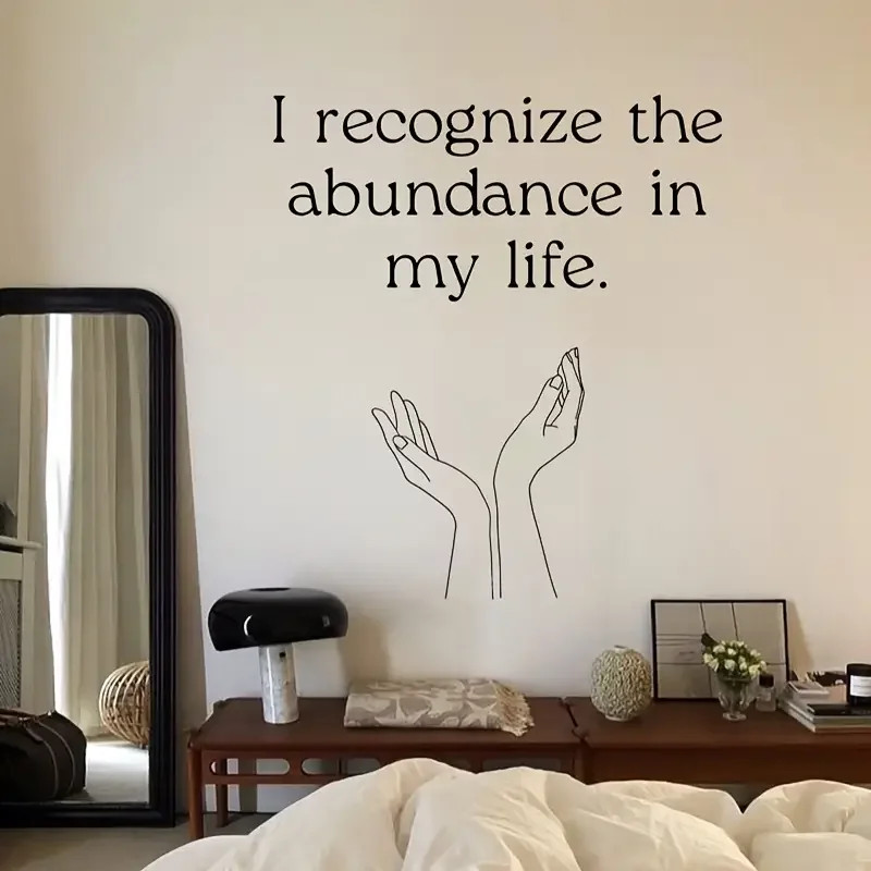 Wall Decal "I Recognize the Abundance in My Life Contemporary Plastic Home Decor
