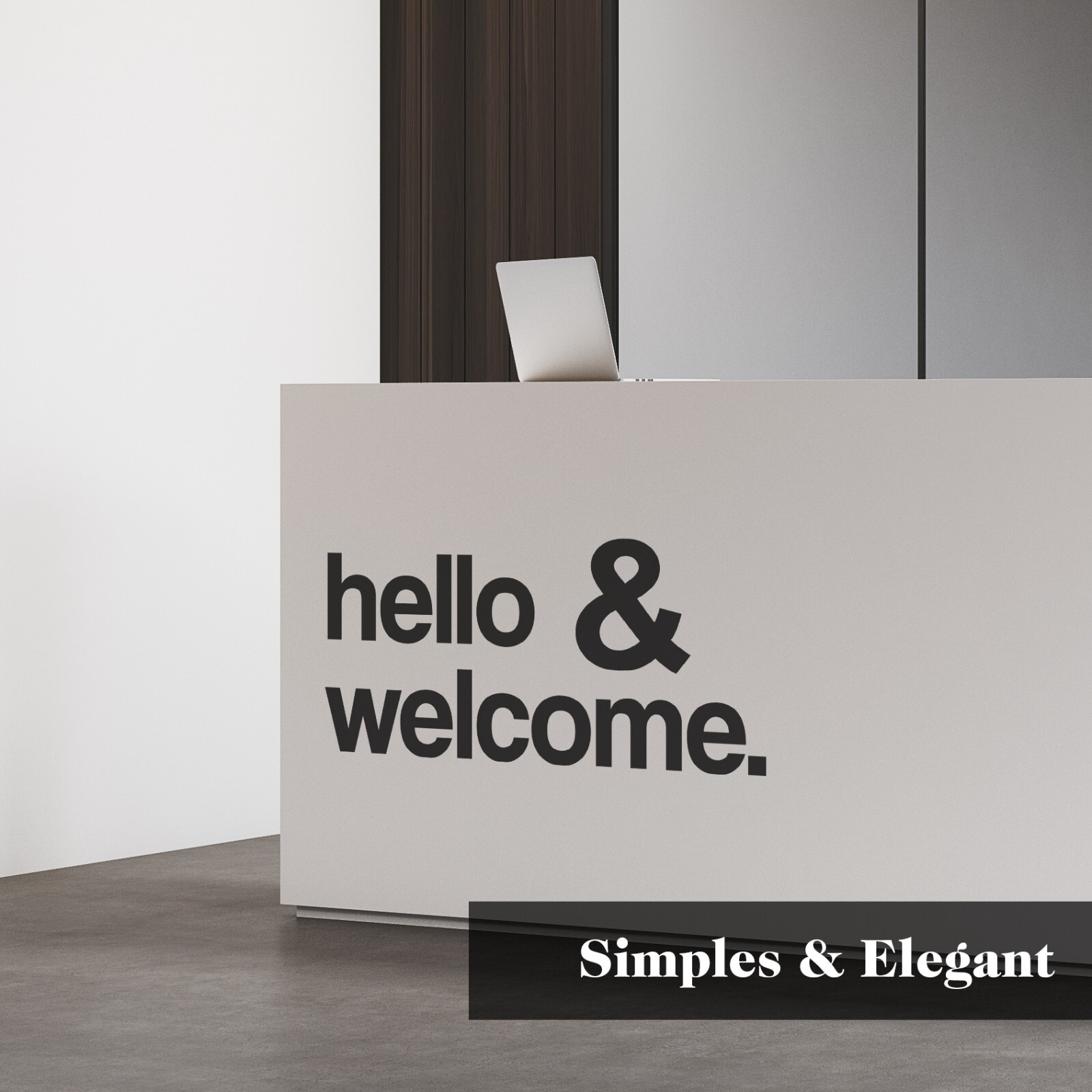 Hello and Welcome Office Wall Decal Sticker Quote Home Decor Wall Art Entrance