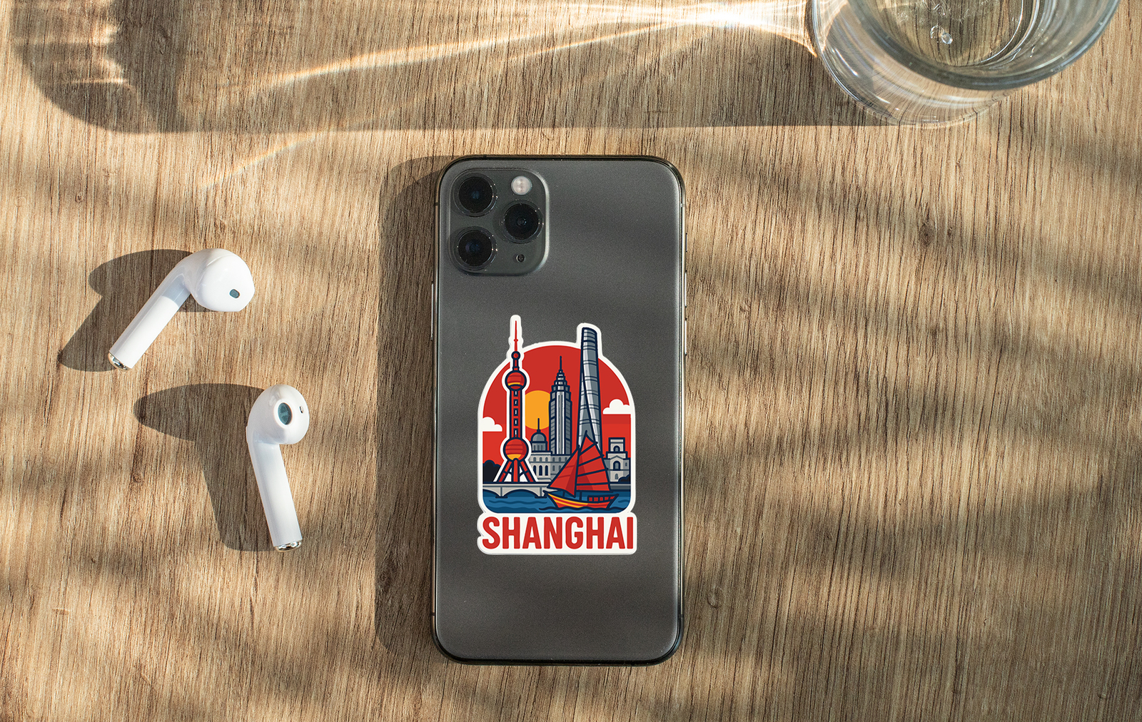 Shanghai Sticker Decal Vinyl Die-Cut City Skyline Landmark Design
