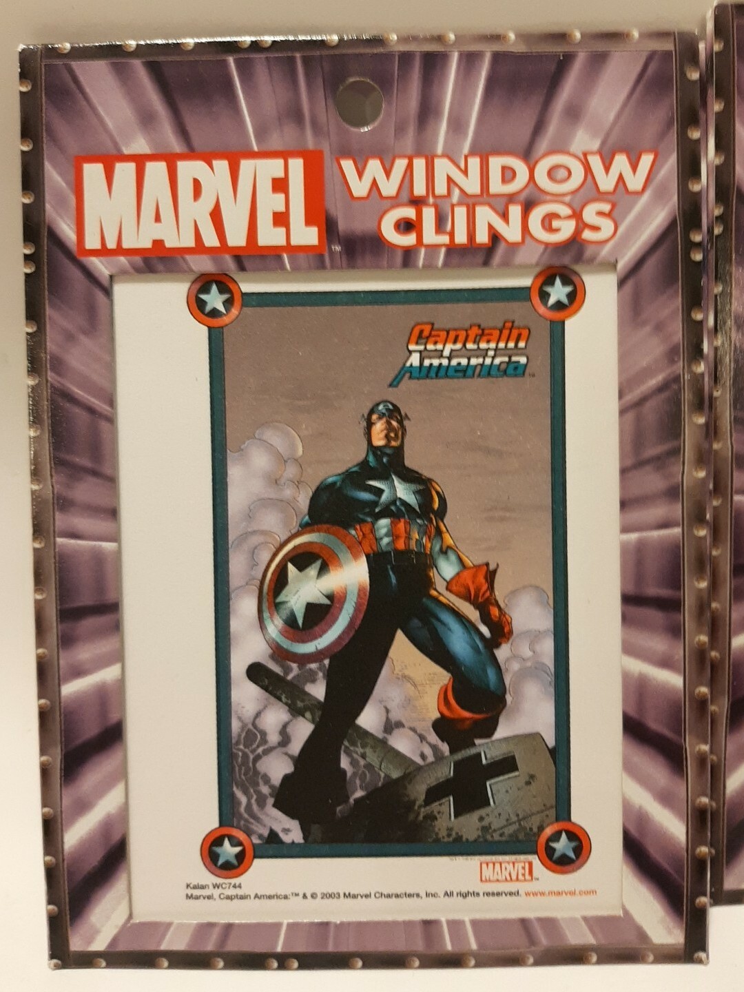 New 2003 Marvel Kalan Window Clings Decal Captain America Hulk Avengers MCU Gift