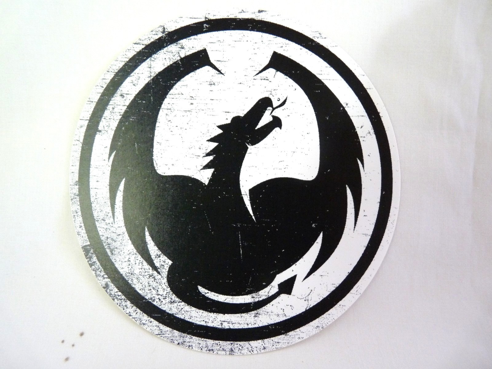 DRAGON ALLIANCE STREET DRAGON DECALS STICKERS 4.25" ROUND BLACK OR WHITE