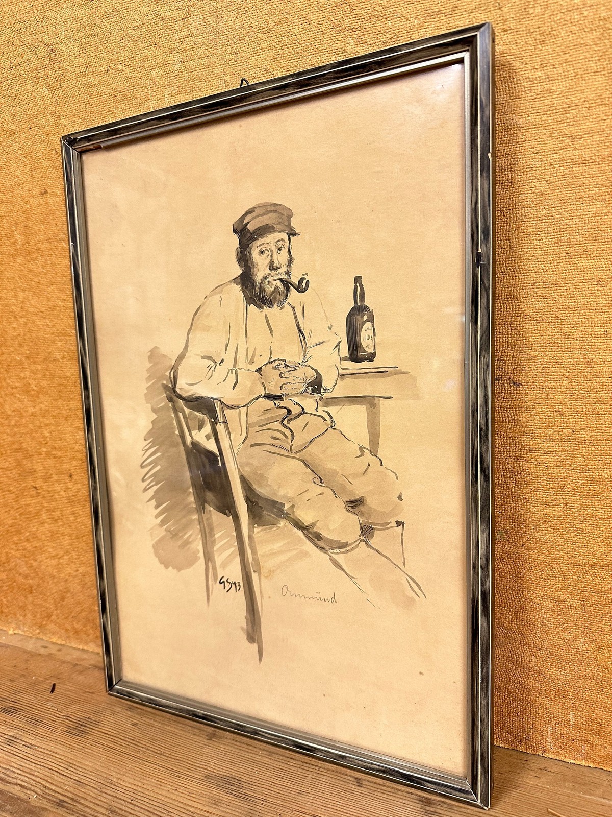 Collectible Original Marker Drawing from 1993 – Signed GS – Unique Artwork