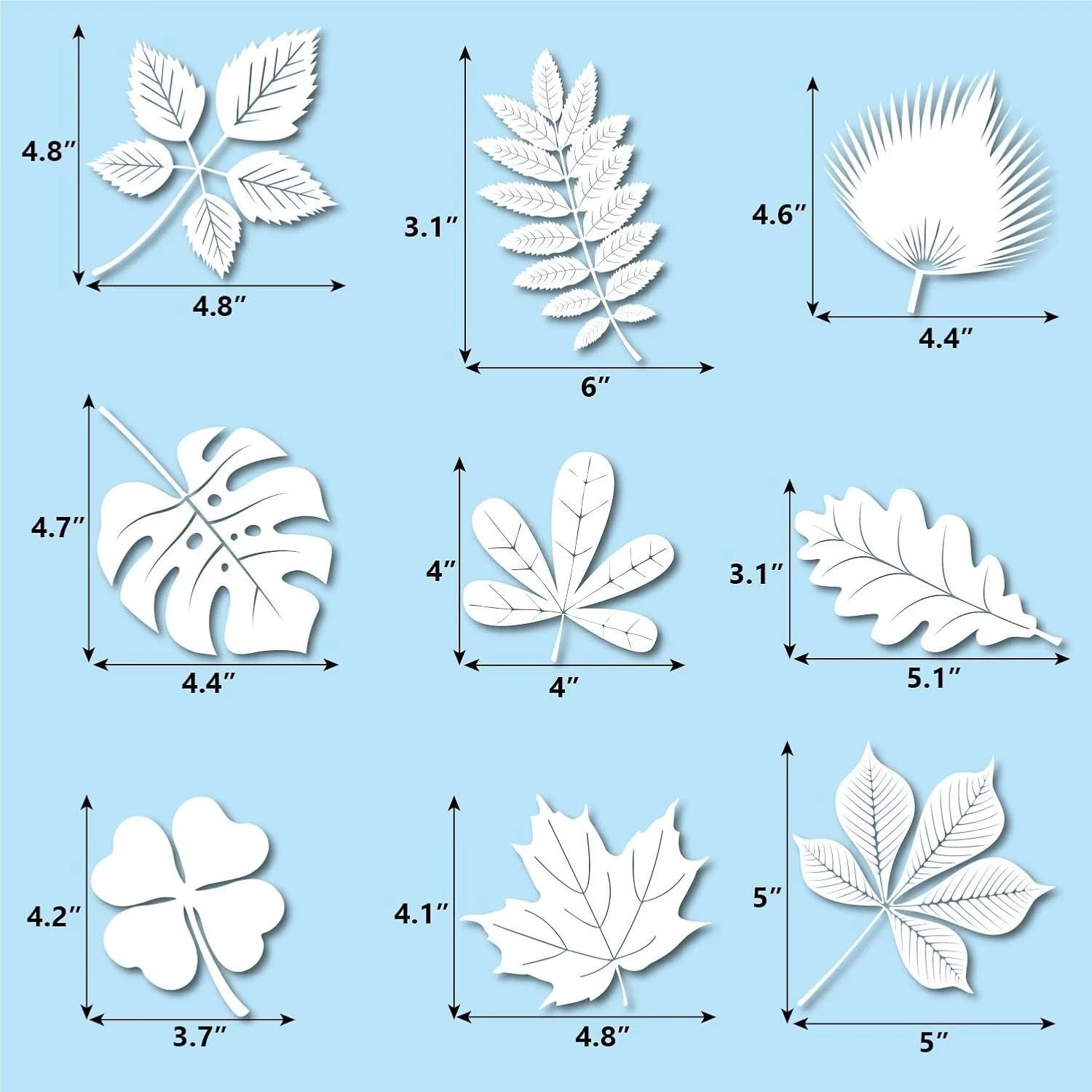 Window Decals for Bird Strikes,52 Pieces Large Leaf Shape anti Collision Window