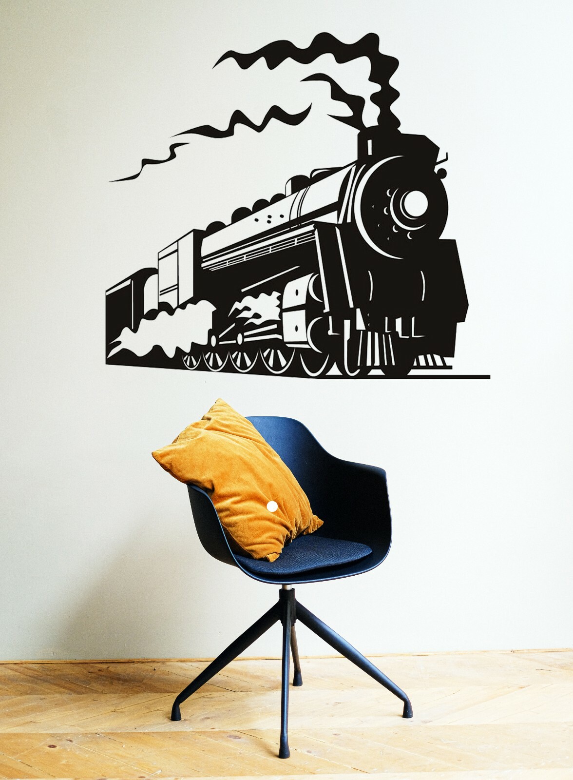 Train Wall Decal Locomotive Steam Large Wall Vinyl Removable Decal Décor