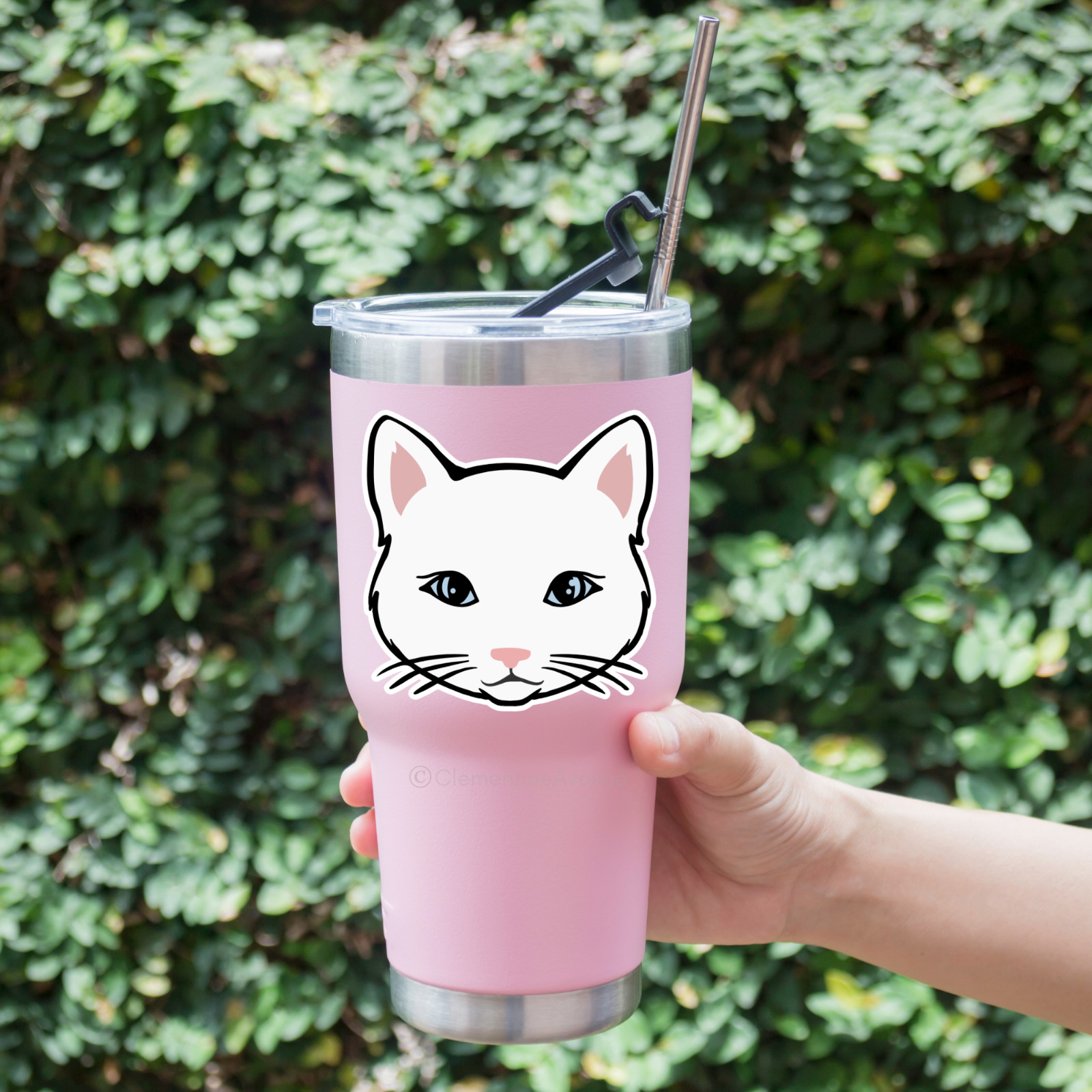 Cat Sticker Kitten Pet Car Window Laptop Water Bottle