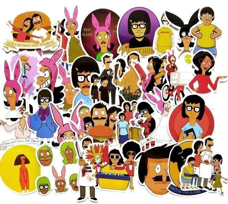 BOB'S BURGERS Stickers [A] CARTOON Characters~Vinyl Waterproof Skateboard Decals