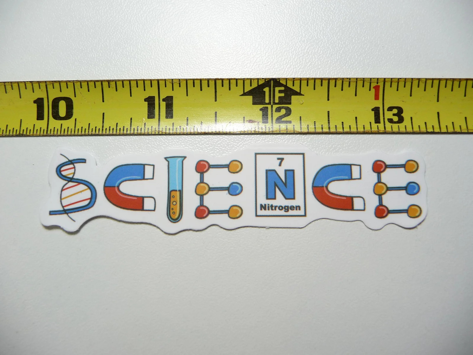 SCIENCE LETTERS TOOLS VIAL MAGNET SMALL STICKER DECAL SCHOOL TEACHER PROFESSOR