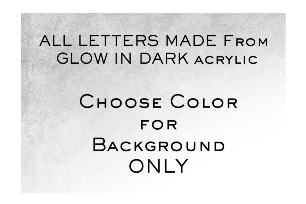 Custom GLOW IN DARK Laser Cut Car Acrylic Emblem Car Badge Customized Text Names