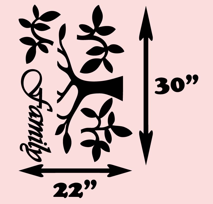 Family Tree Vinyl Wall Sticker Decal (A)