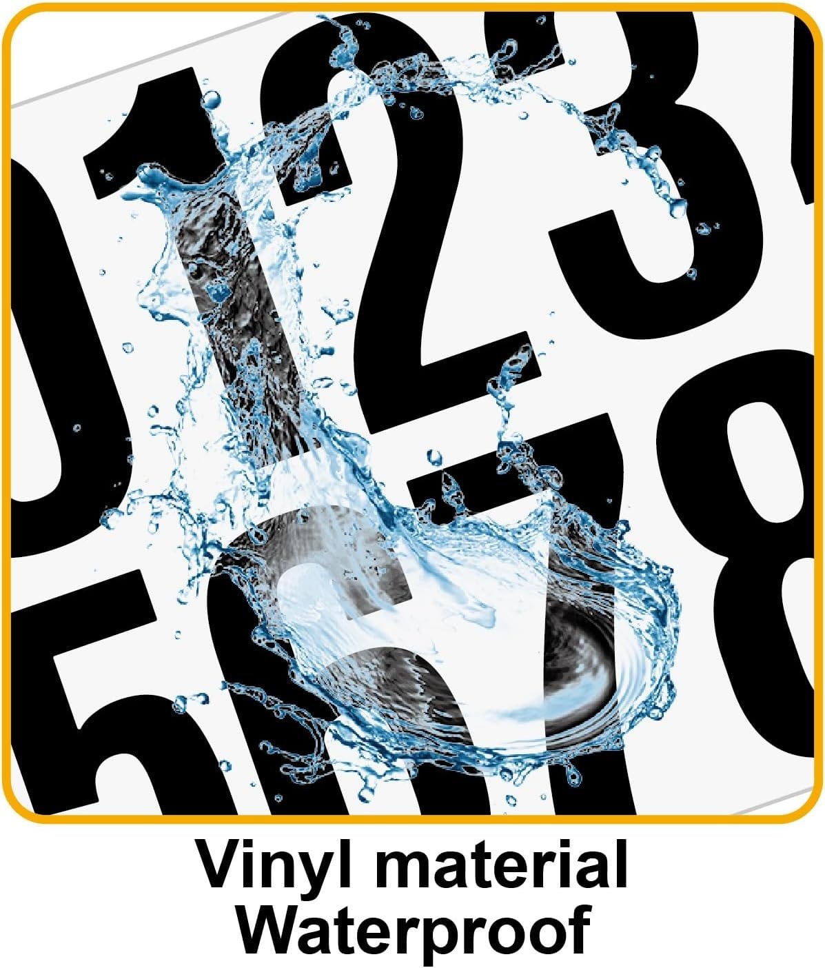 4in Self Adhesive Mailbox Number Stickers 10 Sheets Waterproof Vinyl Address New
