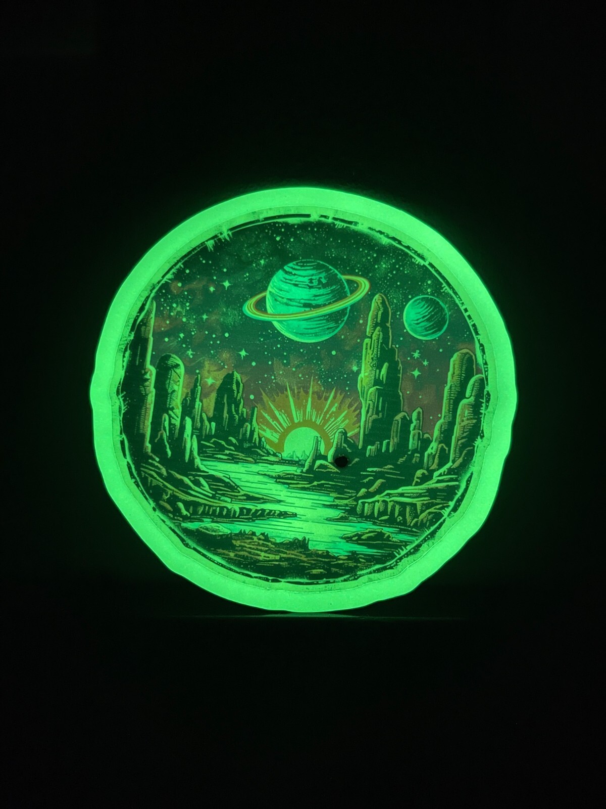 Other Worlds Glow in the Dark Stickers Sci-Fi Fantasy Decal Space Laptop Vinyl