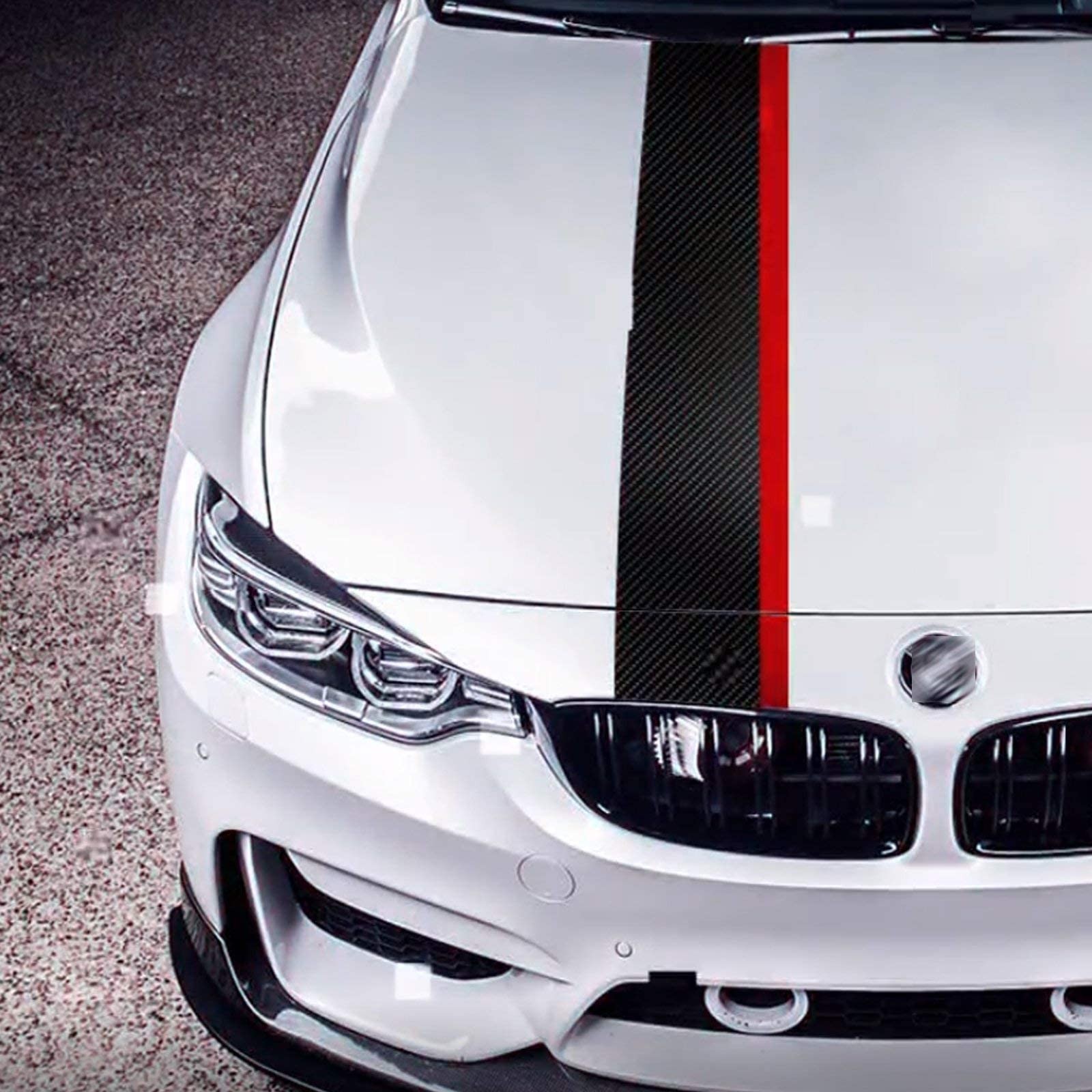 7-Inch Width Rally Racing Stripe Vinyl Graphics Decal Universal Car, Gloss Bl…