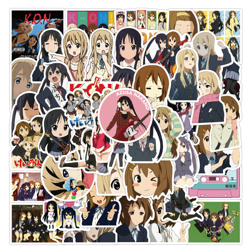 100Pcs K-ON! Anime Sticker for Kids Teens Girls Scrapbooking Water Bottles