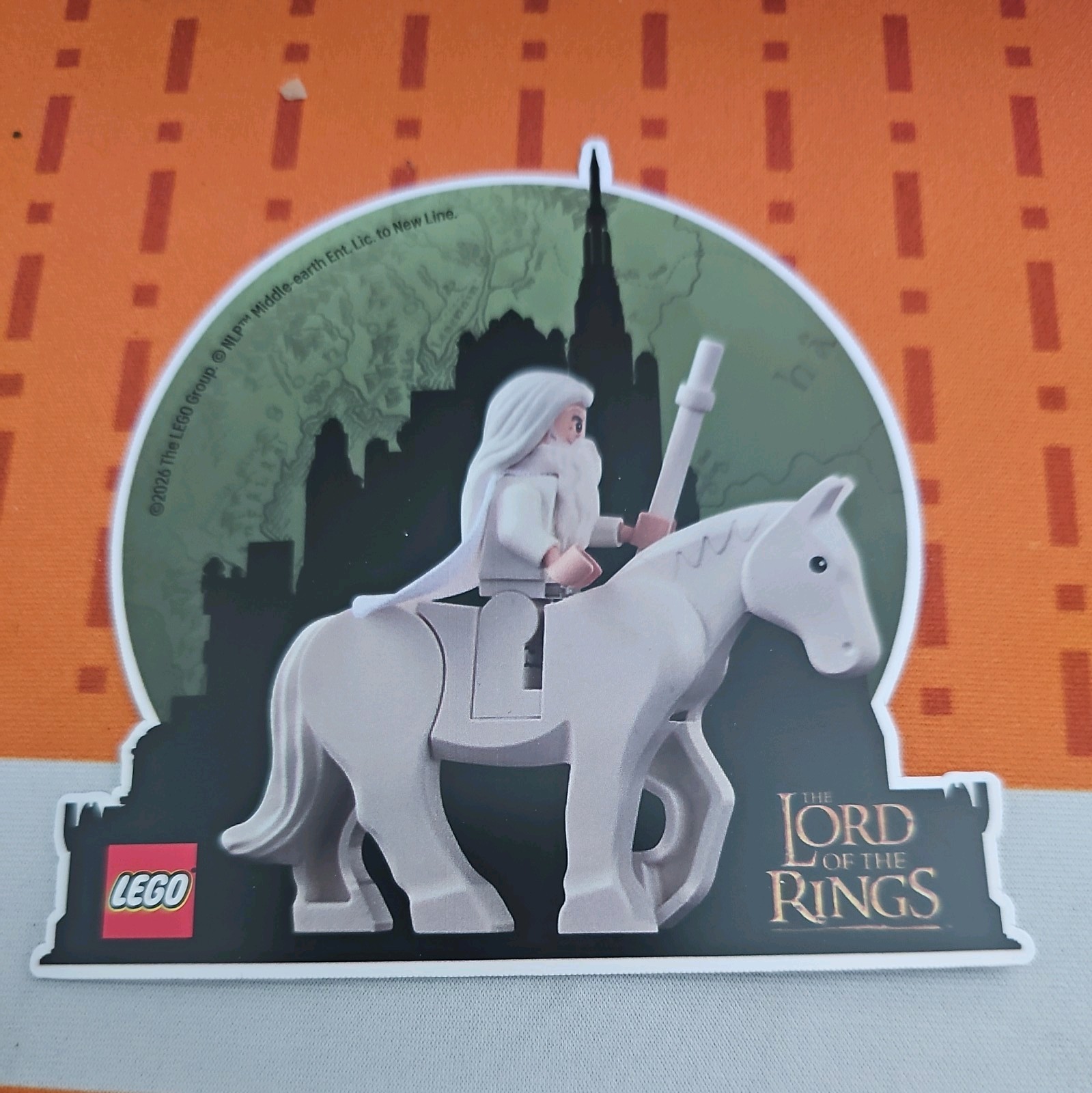 Lego Minas Tirith Exclusive Launch Event Gandolf Sticker LOTR Lord of the Rings