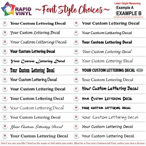 Custom Vinyl Decal Sticker Window Lettering Personalized Wall Name Text Stickers
