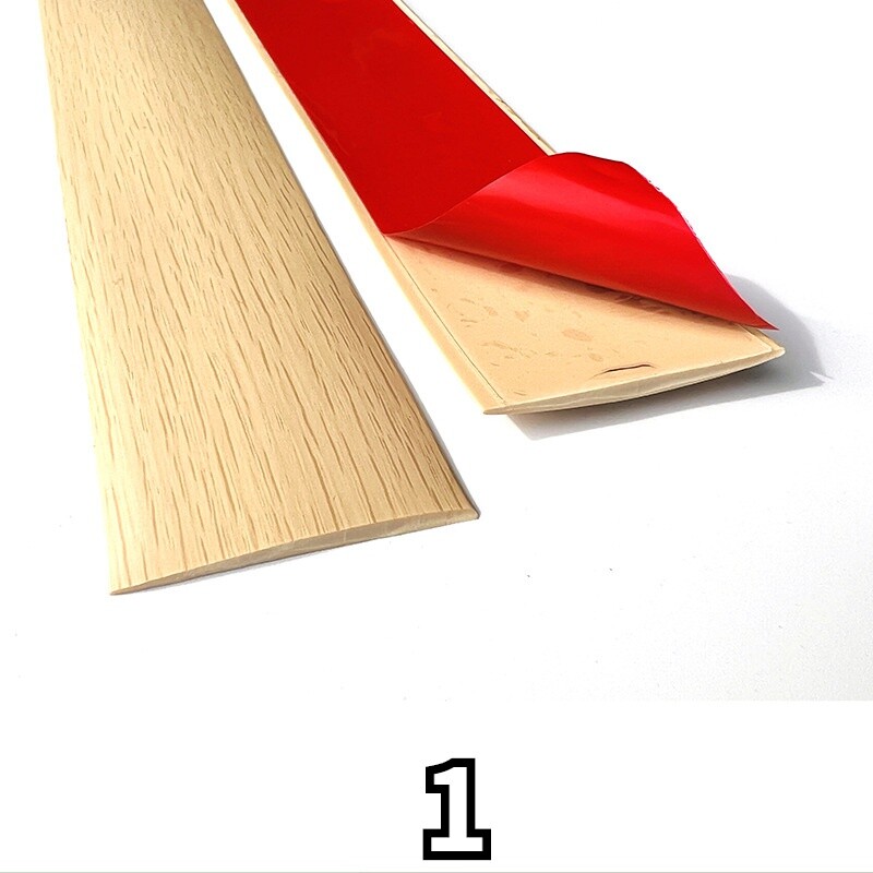 PVC Wood Graind Floor Transition Strip Self Adhesive Flat Door Edge Trim Tape 1M