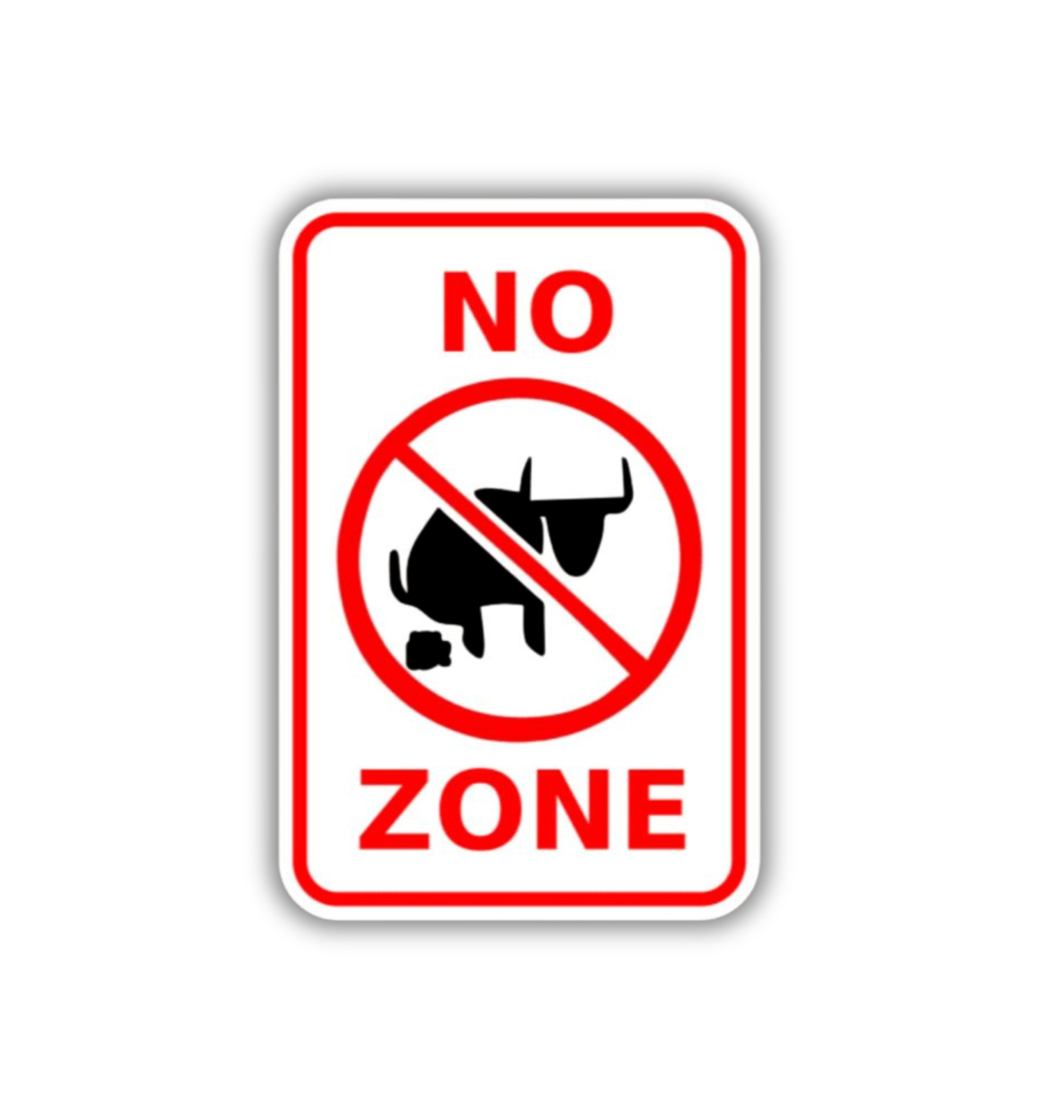 No Bullshit Sign Die Cut Glossy Fridge Magnet
