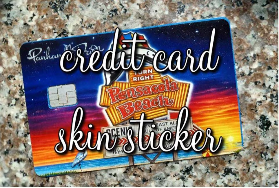 Pensacola Beach Sign Credit Card Skin Sticker Bank Card Decal
