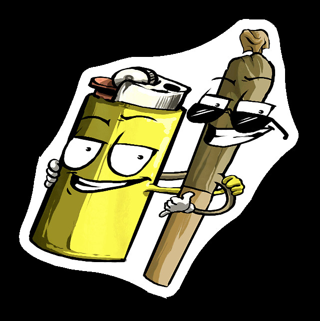 Joint and Lighter Best Friends Weed Sticker 420 Decal UV Safe stoner ganja
