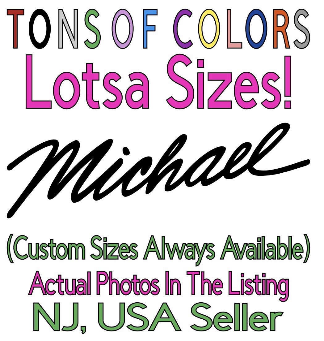 Michael Script Die Cut Vinyl Decal King Of Pop Jackson 5