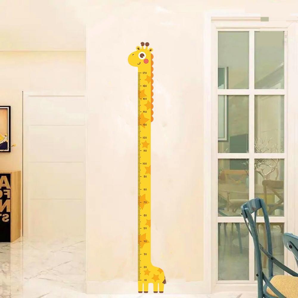 Kids Height Chart Wall Sticker Unicorn Dinosaur Giraffe Room Decor Ruler