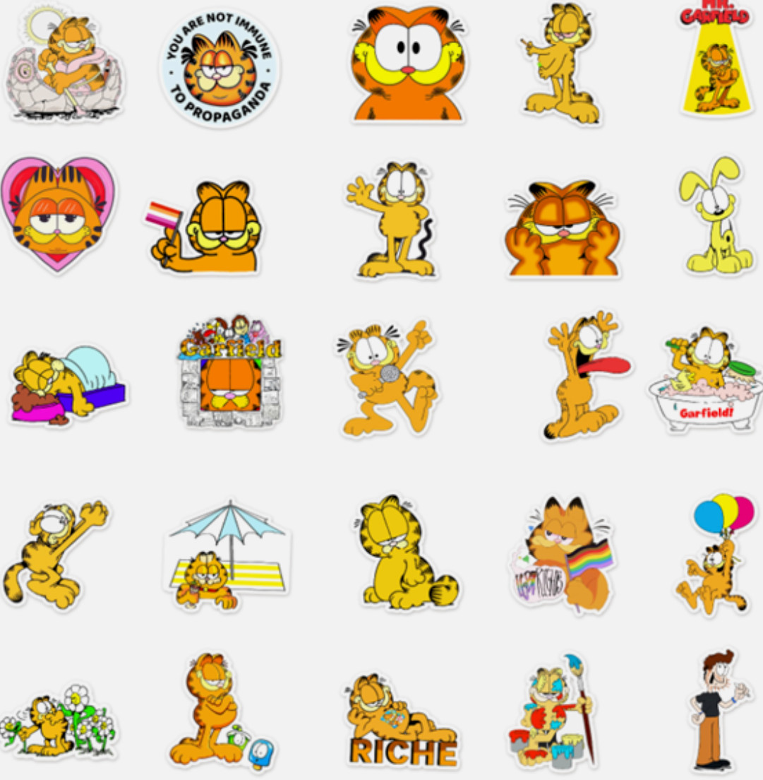 LOT OF 10 PCS random CUTE CAT cartoon characters for laptops skateboards bottles
