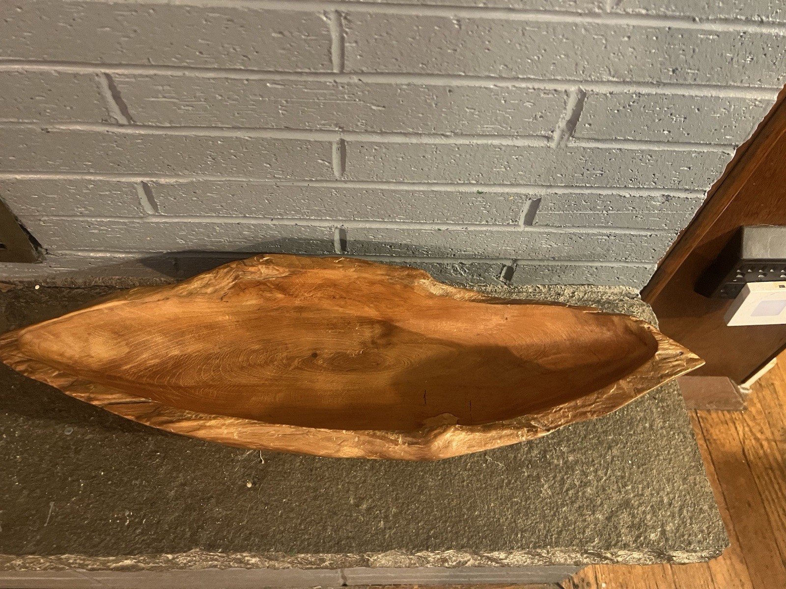 Carved Root Tray Wood Decorative Bowl 20in By 6.5 In