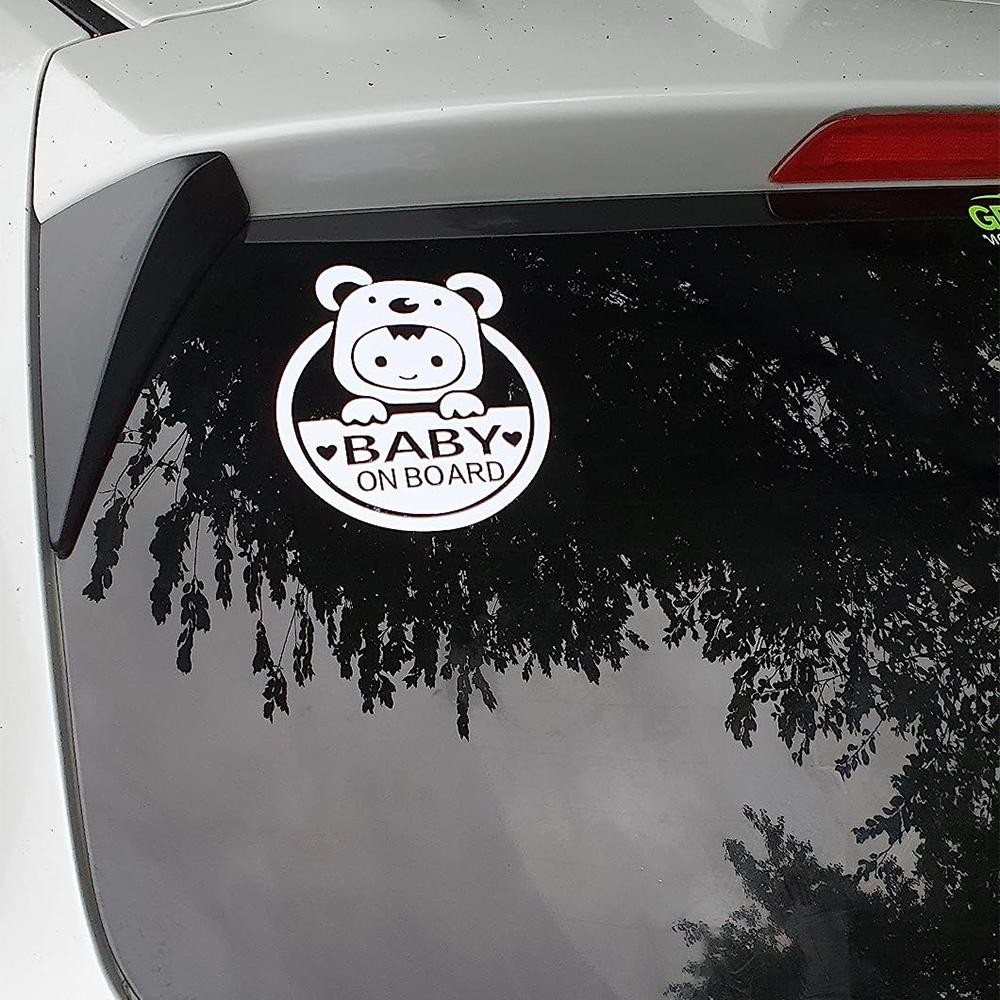 BABY ON BOARD CAR STICKER PVC DURABLE BABY ON BOARD CAR WARNING