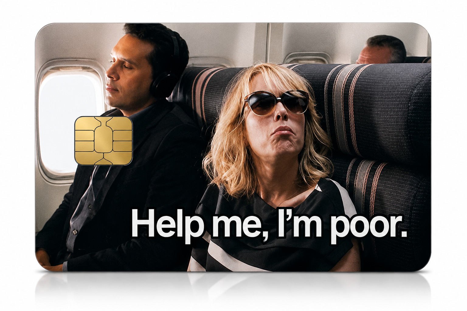 Credit Debit Card Skin Funny Meme Help Me I'm Poor Cover Waterproof