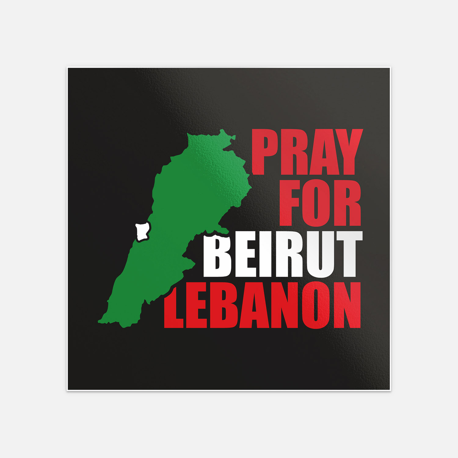 Pray For Beirut Lebanon Flag Vinyl Sticker Decal
