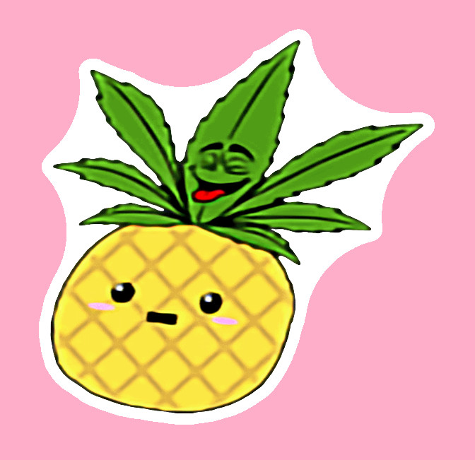 Pineapple Express Weed Strain Sticker Vinyl Decal Weed 420 Marijuana UV Safe