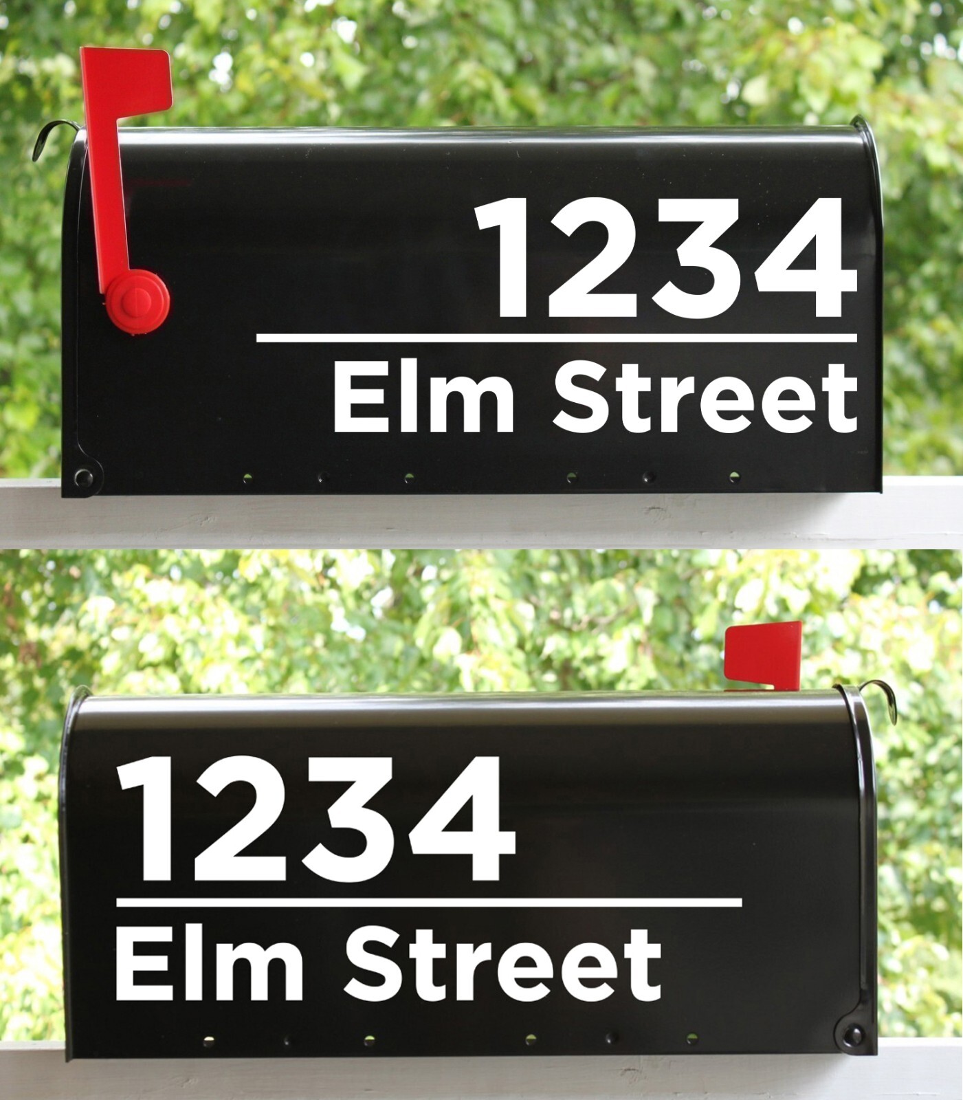 3-pack Mailbox Numbers and Address Vinyl Decals | Street Home | Die Cut Gotham