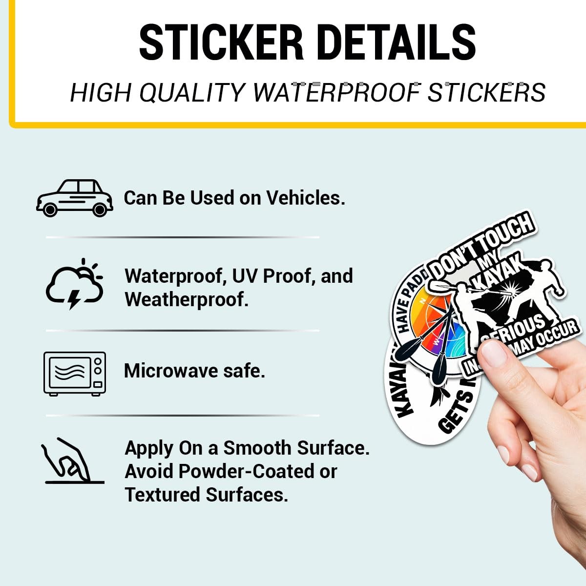 12 Pcs Kayak Stickers, Funny Kayaking Quotes Outdoor Adventure Decals, Stickers