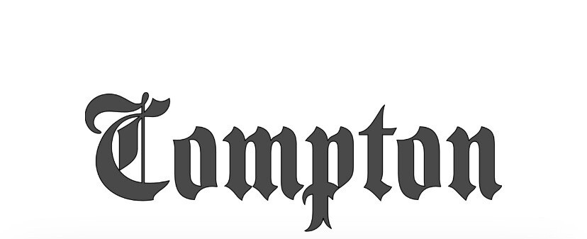 Compton CA Old English Vinyl Decal Sticker