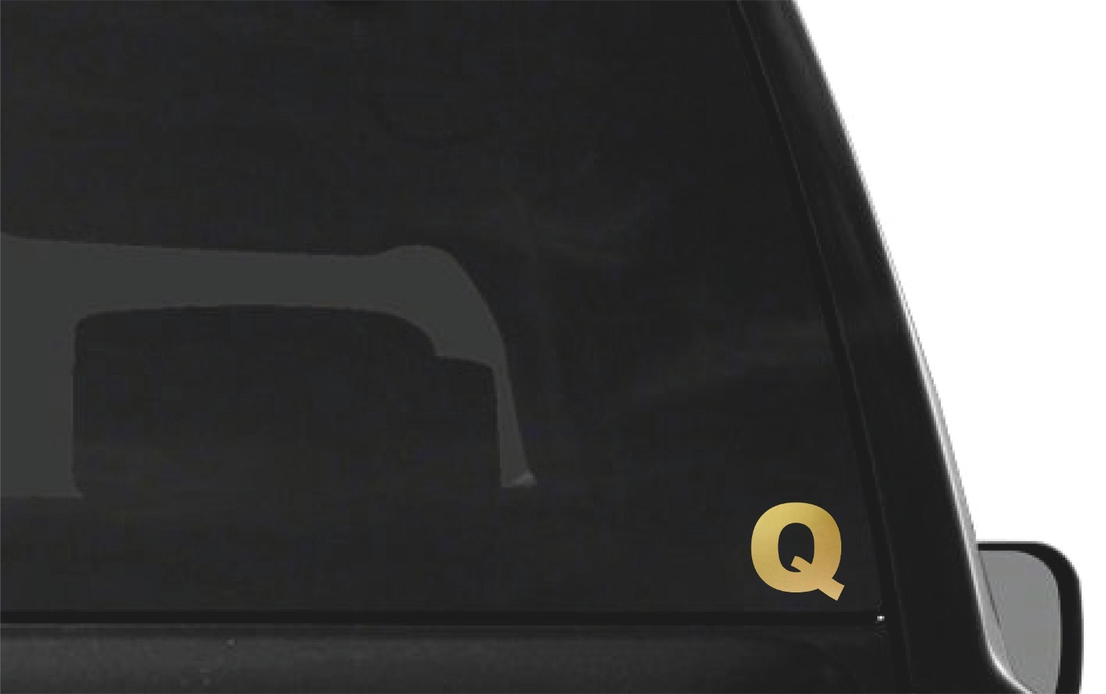 Letter Q Initial Arial Black font Vinyl Sticker Decal Monogram Diploma