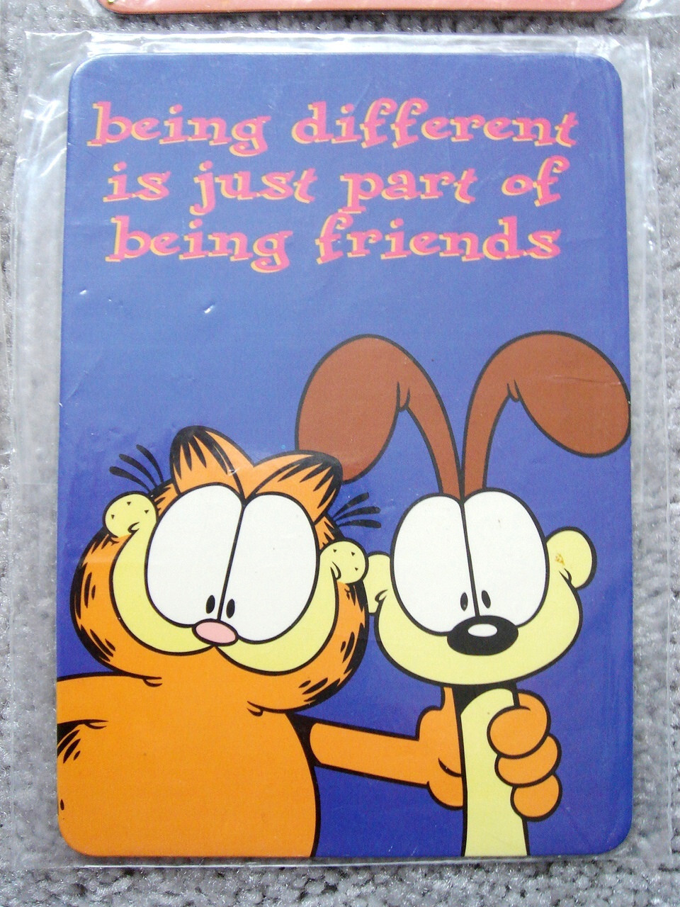 7 Magnet – 1995 Favorite Funnies 5” x 3.5” Greeting Card, Garfield, Vtg Rare