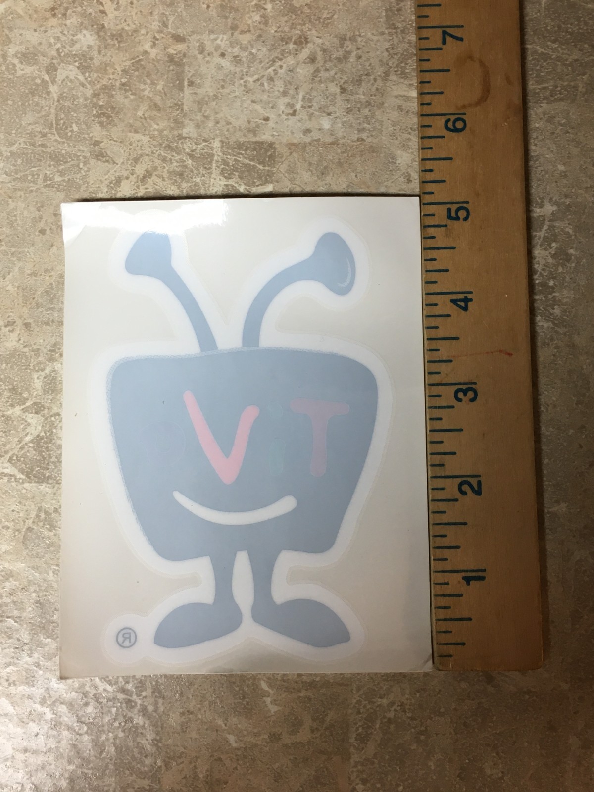 TIVO Animated Figure Decal Backward Sticker Window Cling Icon Mascot NOS