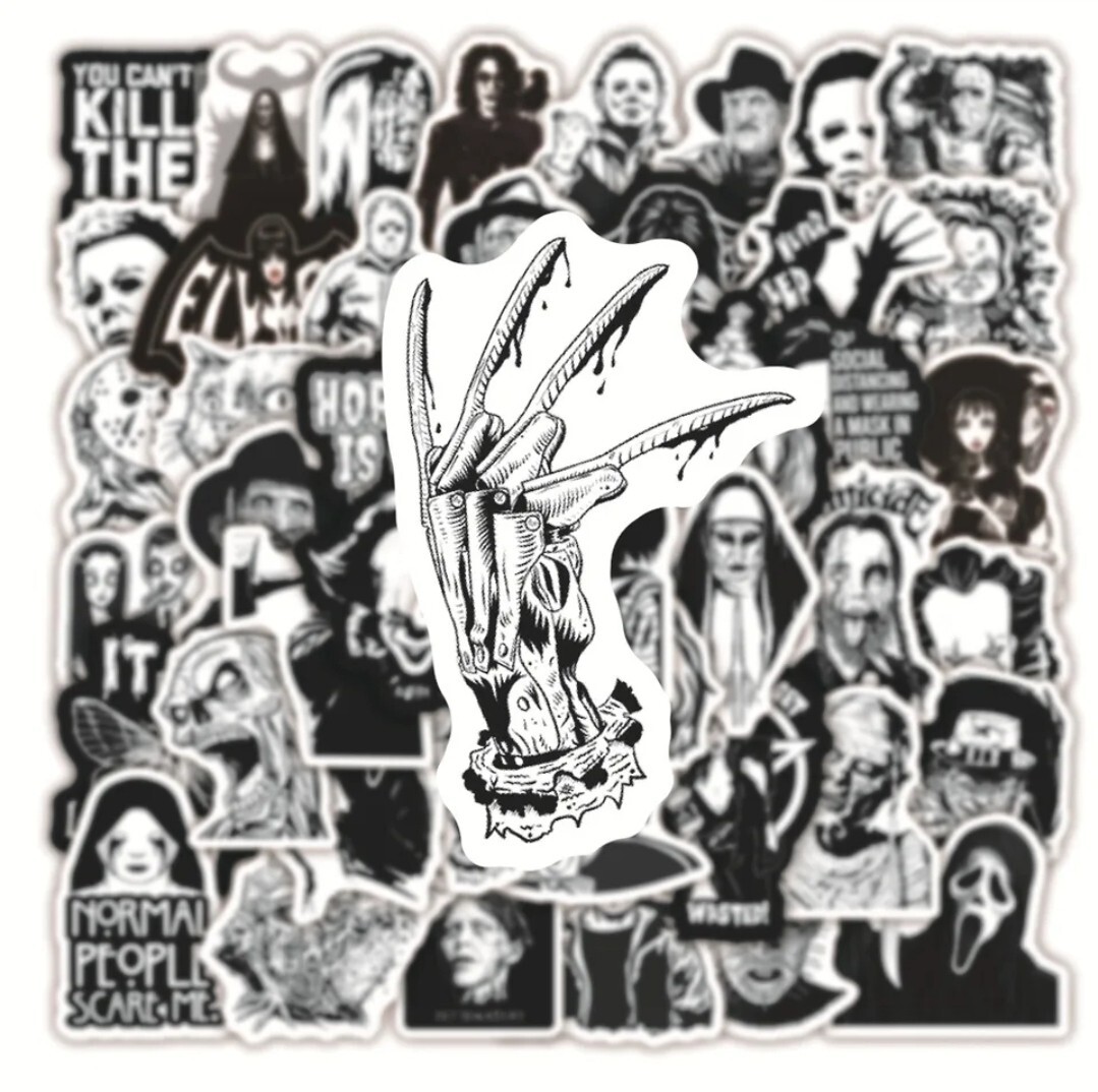 10 Pc Scary Movie Stickers Collection Random Assortment ST3