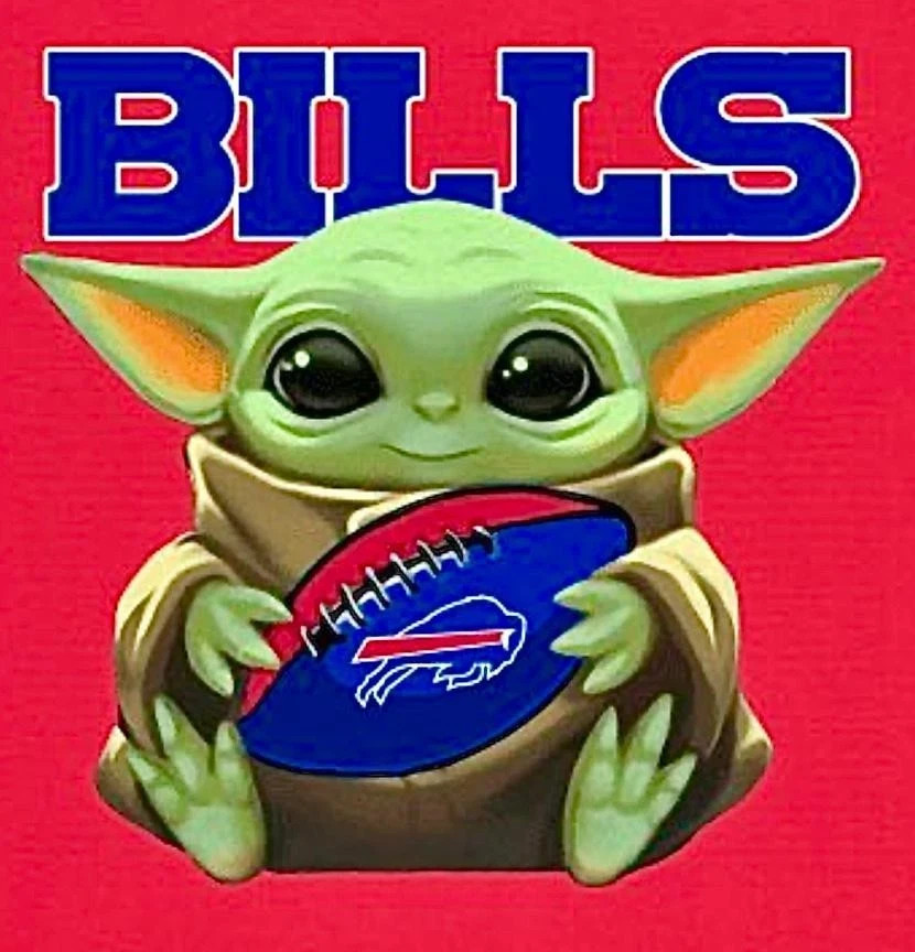 BUFFALO BILLS Baby Yoda Star Wars Sticker NEW Measures 4"x 4"