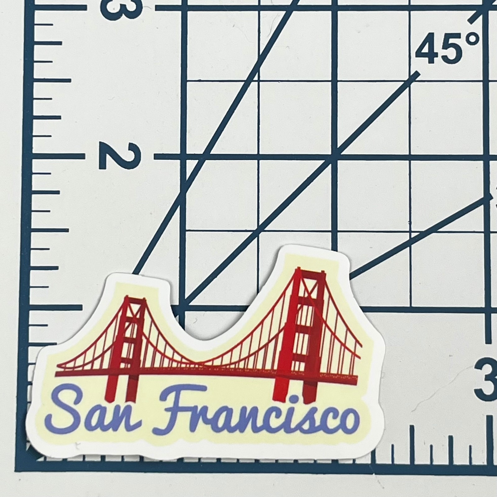 San Francisco Vinyl Sticker Golden Gate Bridge California Travel Journal Art