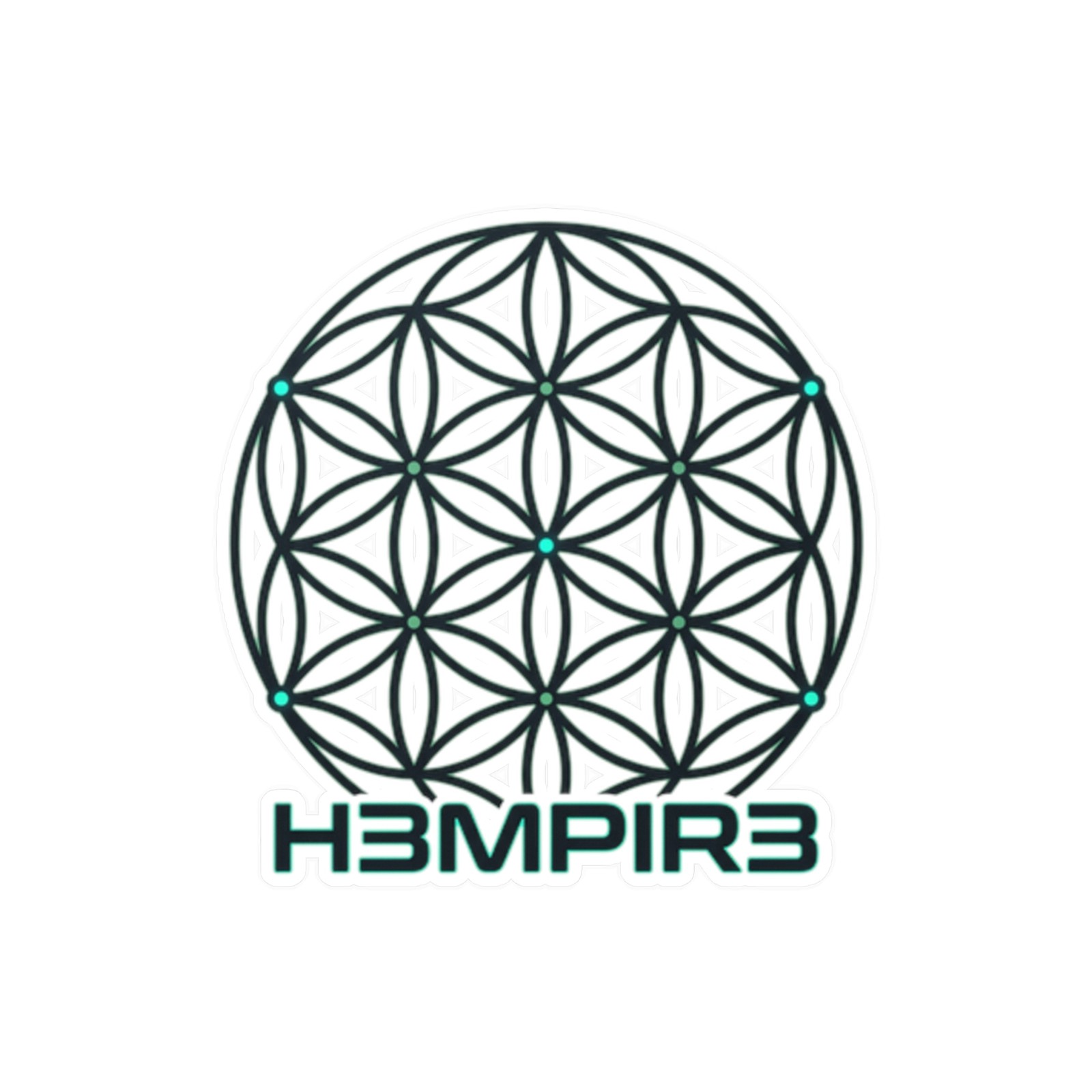 HEMPIRE. Flower of Life geometric decal | Kiss-Cut Vinyl Decal