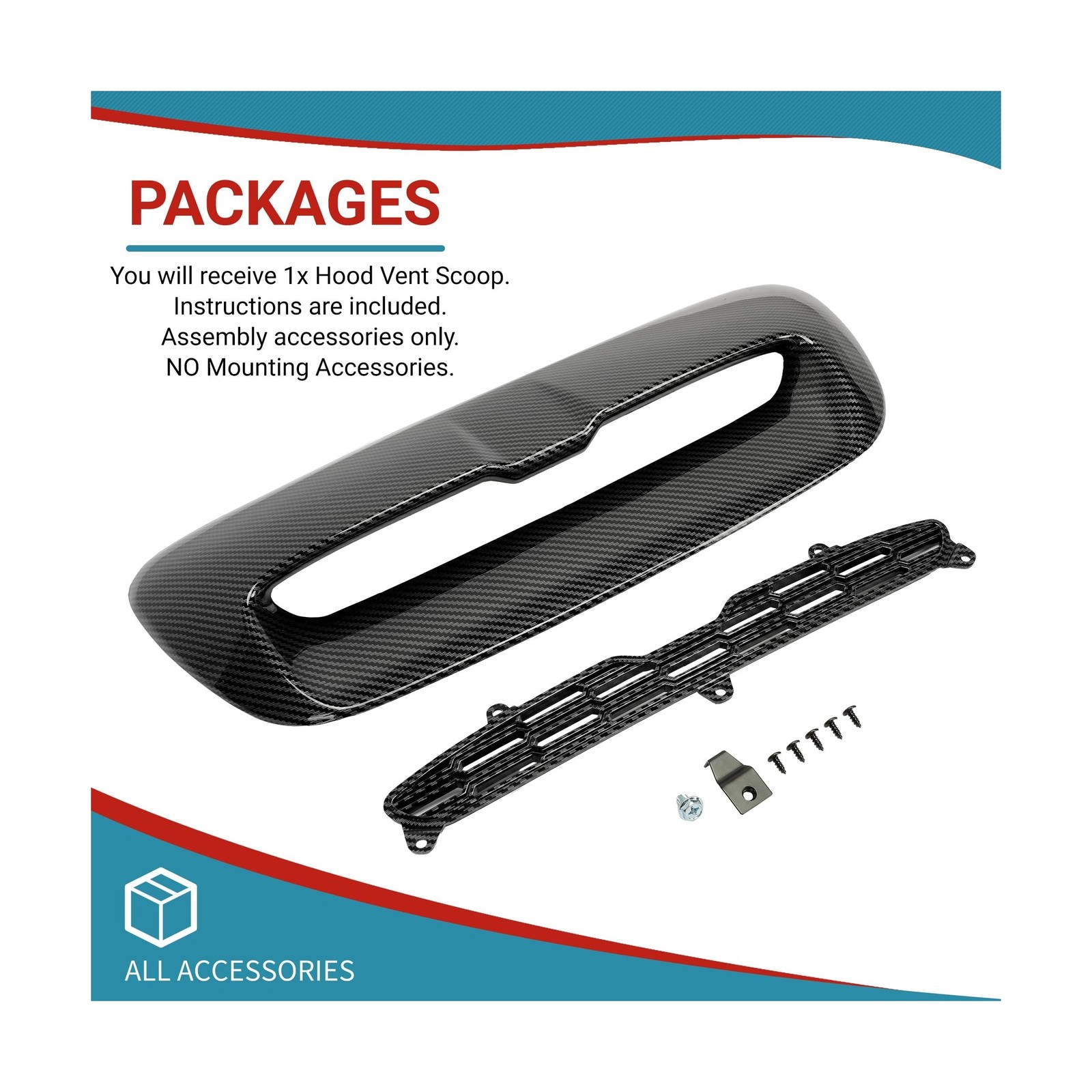 Kojem Hood Bonnet Air Intake Vent Scoop Cover Compatible with 2007-2013 Mini …